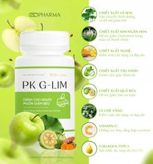 Viên Uống Giảm Cân PK G-LIM - Hỗ Trợ Giảm Mỡ Thừa An Toàn, Không Mệt Mỏi, Lành Tính, Hộp 30 Viên