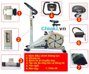 Xe Đạp Tập Thể Dục Cố Định Ustyle M71 - Thiết Kế Tiện Lợi Điều Chỉnh Yên Ngồi, Kháng Lực 8 Tốc Độ, Dụng Cụ Tập Luyện Tại Nhà