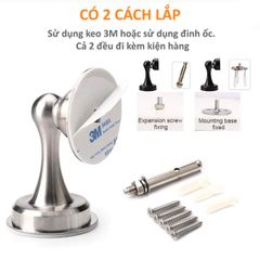 Bộ Chặn Cửa Inox 304 HOBBY Home Decor CC1 - Chất Liệu Bền, Dán Gạch Men, Kèm Keo 3M và Đinh Ốc - Giải Pháp Tiện Lợi Giữ Cửa Cố Định