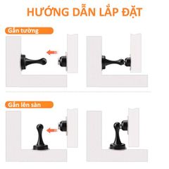 Bộ Chặn Cửa Inox 304 HOBBY Home Decor CC1 - Chất Liệu Bền, Dán Gạch Men, Kèm Keo 3M và Đinh Ốc - Giải Pháp Tiện Lợi Giữ Cửa Cố Định