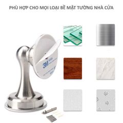 Bộ Chặn Cửa Inox 304 HOBBY Home Decor CC1 - Chất Liệu Bền, Dán Gạch Men, Kèm Keo 3M và Đinh Ốc - Giải Pháp Tiện Lợi Giữ Cửa Cố Định