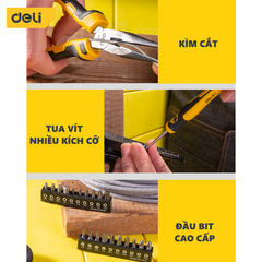 Bộ Dụng Cụ Sửa Đồ Đa Năng 116 Chi Tiết Deli DL5973 - Bộ Sản Phẩm Hữu Ích Cho Mọi Gia Đình, Tiện Lợi Và Đầy Đủ Phụ Kiện