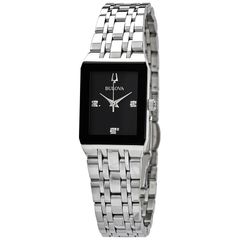 Đồng hồ nữ Bulova Quadra Diamond Black Dial Ladies Watch 96P202