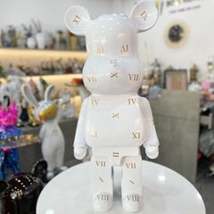 Gấu Bearbrick LV 80cm Phủ Sơn Trắng DBCP286 - Mẫu Thiết Kế Tối Giản Dễ Thương, Đồ Chơi Sưu Tầm Cao Cấp Nhật Bản