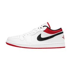 Giày thể thao Nike Jordan 1 Low White Gym Red 553558-118