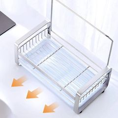 Kệ Rổ Đựng Đồ Treo Khăn Inox 304 Hobby Home Decor KRC4 - Thiết Kế Tiện Lợi Dán Tường Cho Nhà Bếp Thêm Gọn Gàng