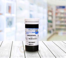 Que thử mỡ máu Cholesterol cho máy MultiCareIn - Hộp 25 Que, Đo Chính Xác và Nhanh Chóng, Sản Xuất Tại Ý