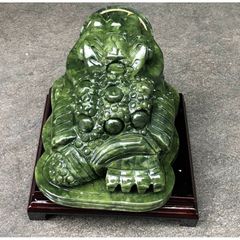 Tượng Thiềm Thừ Phong Thủy Đá Serpentine - Cóc Tài Lộc Mang Điềm Lành và Bình An - Trang Trí Nhà Cửa Hợp Mệnh Hỏa, Mộc, Thủy, Kim