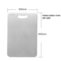 Thớt Inox 304 HOBBY TH Cao Cấp Chống Mốc và Kháng Khuẩn - Dụng Cụ Nhà Bếp Chất Lượng, 3 Kích Thước Tùy Chọn