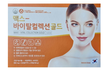 Viên Uống Hỗ Trợ Trắng Da Max Vital Collection Gold Medibio Lab - Giúp Da Sáng Khỏe, Dưỡng Ẩm Sâu, Làm Mờ Nếp Nhăn Và Nám