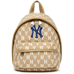 Balo MLB Monogram Mini Backpack NY Yankees Beige 3ABKS012N-50BGD