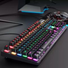 Bàn Phím Cơ Inphic V910 Có Dây RGB Led Mix Backlit 104 Phím - Phụ Kiện Máy Tính Đa Năng Cho Game Thủ