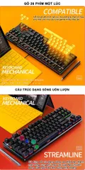 Bàn Phím Cơ Gaming SIDOTECH TKL - LED RGB, Blue Switch 87 phím & Black Switch 104 phím - Trải Nghiệm Chơi Game Esport Tối Ưu
