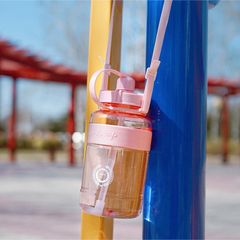 Bình Đựng Nước Thể Thao Ống Hút Dây Đeo - Nhựa PC An Toàn, Tiện Lợi Mang Theo Tập Gym, Du Lịch - Nhiều Màu Sắc 600ml-2000ml