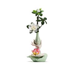 Bình Hoa Gốm Sứ Tay Phật Đốt Nhang - Phụ Kiện Trang Trí Phong Thủy Sang Trọng Cho Không Gian Sống Ấm Cúng