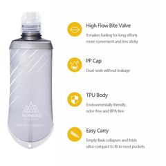 Bình Nước Mềm Aonijie SD23 - Chất Liệu An Toàn, Tiện Lợi Cho Mọi Môn Thể Thao Ngoài Trời, Dung Tích 170ml & 420ml