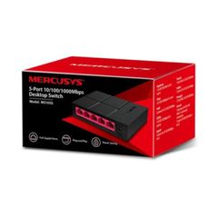 Bộ Chia Tín Hiệu Để Bàn Mercusys MS105G - 5 Cổng Switch 10/100/1000 Mbps, Mở Rộng Kết Nối Mạng Nhanh Chóng, Tiết Kiệm Năng Lượng