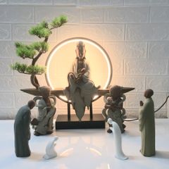 Bộ Đèn LED Trang Trí Kệ Cây Phòng Khách - Tạo Không Gian Thư Giãn Sang Trọng Với Phong Thủy Tinh Tế