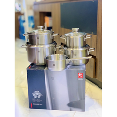 Bộ Nồi Zwilling Focus 5 Món Cao Cấp Đức - Thiết Kế Sang Trọng, Đế Nhôm Chắc Chắn, Dẫn Nhiệt Tối Ưu, Dụng Cụ Nhà Bếp Thiết Yếu