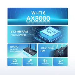 Bộ Phát Wifi TP-Link Archer AX55 - Wifi 6 AX3000 Tốc Độ Cao, Kết Nối Nhiều Thiết Bị, Phù Hợp Gia Đình và Nhà Hàng