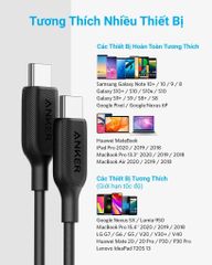 Cáp Anker PowerLine III USB-C to USB-C 0.9m A8852 - Sạc Nhanh Power Delivery, Độ Bền Cao, Thiết Kế Gọn Nhẹ, Tương Thích Với Nhiều Thiết Bị