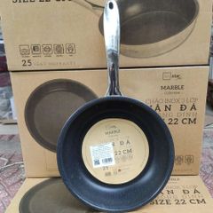 Chảo Chống Dính Vân Đá 3 Lớp Inox 304 FiveStar Plus 22cm/26cm/28cm - Bền Đẹp, An Toàn cho Sức Khỏe, Dùng Được Trên Mọi Loại Bếp