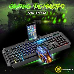 Combo Bàn Phím SIDOTECH V5 Pro + Chuột Gaming G5 + Tai Nghe P300 - Phụ Kiện Máy Tính Chất Lượng Cao Cho Game Thủ và Văn Phòng