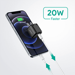 Củ Sạc Nhanh 20W Omnia Aukey PA-B1 Pro - Công Nghệ GaN Power, Tương Thích iPhone 12 Series và Thiết Bị USB-C