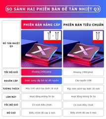 Đế tản nhiệt laptop Sidotech Q3 - 6 quạt làm mát siêu êm cho máy 12-18 inch - Thiết kế thông minh, chống trượt, LED xanh dương