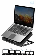Đế Tản Nhiệt Laptop Sidotech Q100 - Hỗ Trợ 12-17 inch với Quạt Chống Ồn và 2 Cổng USB, Thiết Kế Kim Loại Chắc Chắn
