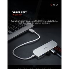 Cổng Mở Rộng Hub USB 2.0 Inphic H6 IP-2317 - 4 Cổng, Thiết Kế Sang Trọng, Dễ Dàng Mang Theo, Phụ Kiện Máy Tính Chính Hãng
