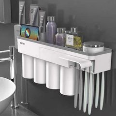 Kệ Nhà Tắm Thông Minh Dán Tường Kèm Cốc Oenon – Thiết Kế Hiện Đại, Đa Năng, Tiết Kiệm Không Gian  (Bộ 2/3/4 Cốc)