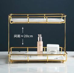 Khay Sứ 2 Tầng Để Mỹ Phẩm Phong Cách Hàn Quốc - Thiết Kế Sang Trọng, Dùng Làm Đồ Decor Nội Thất Xinh Xắn