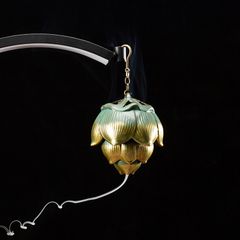 Lư Đốt Trầm Hương Gốm Sứ Hình Hoa Sen - Vật Phẩm Phong Thủy Trang Trí Không Gian Sang Trọng, Giao Hàng Toàn Quốc