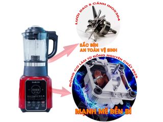 Máy Xay Nấu Sữa Hạt Haruto HBD61 Đa Năng 1.75L - Chức Năng Xay & Nấu Tiện Lợi, Cối Thủy Tinh Chịu Nhiệt, 8 Lưỡi Dao Inox Sắc Bén