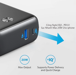 Pin sạc dự phòng Anker A1623 10000mAh kiêm củ sạc nhanh PD 20W - Thiết kế gọn nhẹ, sạc nhanh mọi thiết bị, tiện dụng cho du lịch