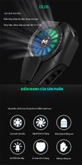 Quạt Tản Nhiệt Gaming SIDOTECH MEMO DL06 - Làm Mát Nhanh Chóng Cho Điện Thoại, LED RGB, Tối Ưu Hóa Chơi Game Mobile