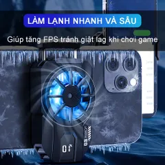 Quạt Tản Nhiệt Sò Lạnh 9 Cánh Chống Ồn SIDOTECH DLA3 Cho Điện Thoại - Giải Pháp Mát Mẻ Cho Chơi Game và Livestream