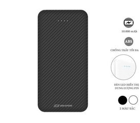 Sạc Pin Dự Phòng 10.000mAh Drapow XP15 - Sạc Nhanh Type-C, Thiết Kế Gọn Nhẹ, LED Báo Dung Lượng, Phù Hợp iOS và Android
