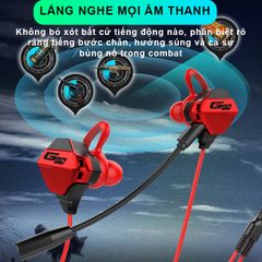Tai nghe Gaming Sidotech G18 - Tai Nghe Điện Thoại Có Mic 360 Độ Chống Ồn, Âm Thanh Vòm 3D Cho Game Thủ