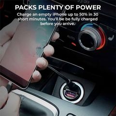 Tẩu Sạc Nhanh Ô Tô 30W Aukey CC-A3 - Công Nghệ PD và QC 3.0, Thiết Kế Siêu Nhỏ Gọn, Chất Lượng Cao, Phù Hợp Với iPhone