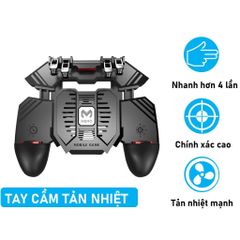 Tay cầm chơi game điện thoại SIDOTECH AK77 - Hỗ trợ tản nhiệt, Pin sạc 800mAh/1200mAh, Tương thích tất cả điện thoại thông minh, Không cần cài đặt ứng dụng