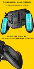Tay cầm chơi game điện thoại SIDOTECH AK77 - Hỗ trợ tản nhiệt, Pin sạc 800mAh/1200mAh, Tương thích tất cả điện thoại thông minh, Không cần cài đặt ứng dụng