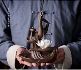 Thác Khói Trầm Hương Bàn Tay Phật Thủ Ấn Gốm Sứ - Phong Thủy Tạo Mùi Thơm Tự Nhiên, Trang Trí Không Gian Cảm Xúc Thư Giãn