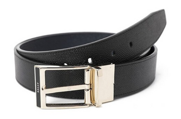 Thắt lưng da nam Bally Men's Black Shiff Reversible Leather Belt 6214997 size 110cm