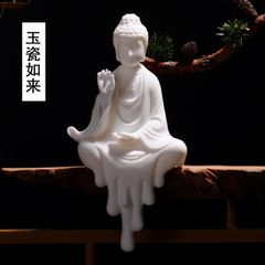 Tượng Phật A Di Đà Ban Phước Gốm Tử Sa Màu Trắng - Vật Phẩm Phong Thủy Mang Ý Nghĩa Bình An Và Phước Lành