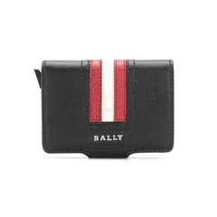 Ví da nam Bally Black Leather Smart Stripe Wallet