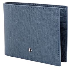 Ví da nam Montblanc Sartorial Billfold Wallet 124184 màu xanh nhạt