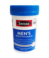 Viên uống vitamin tổng hợp cho nam Swisse Men’s Ultivite Multivitamin 120 viên - Bổ sung dinh dưỡng, hỗ trợ sức khỏe, năng lượng cho nam giới