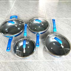 Chảo sâu lòng chống dính vung kính Kalpen Inzager đáy từ phẳng - Chảo bếp từ siêu bền, tiết kiệm điện, đa năng cho mọi loại bếp.